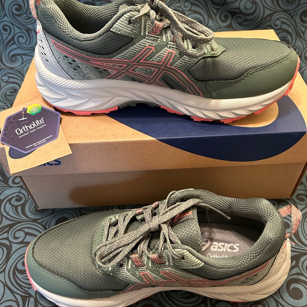 ASICS Women's Gel-Venture 9 Athletic Shoes - Ivy and Papaya - Picture 8 of 9